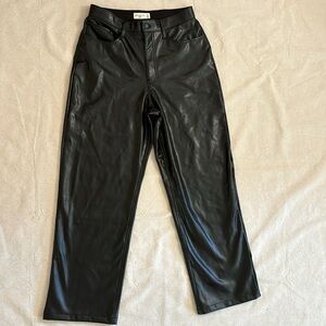 Women’s Abercrombie and Fitch vegan black leather pants
